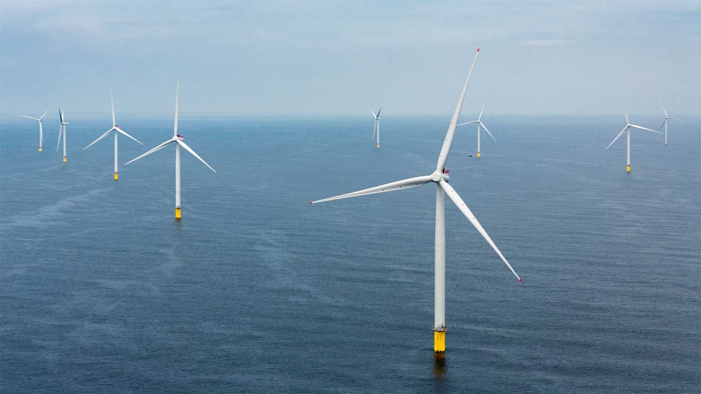 Parque eólico offshore da Ørsted; Dinamarca instalou 1,703 GW de potência até o fim de 2020